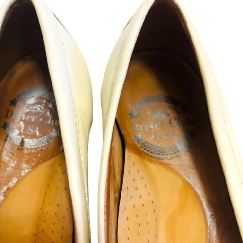 Driver Club USA Cream Leather Loafers - Picture 7 of 9
